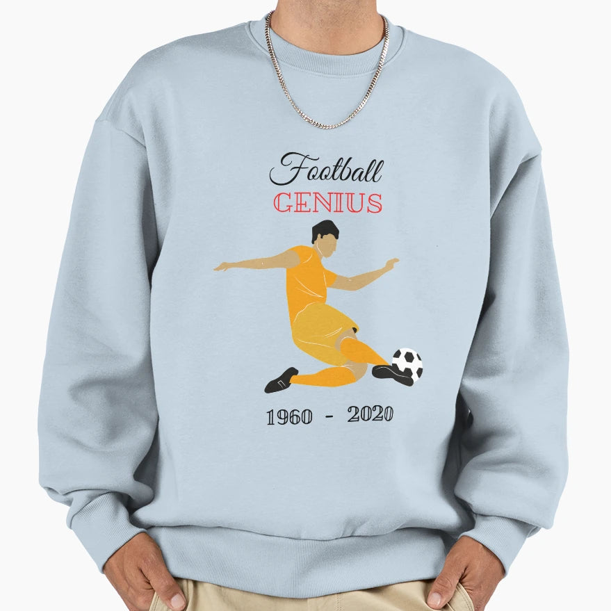 Football Genius 1960 2020 T-Shirt - Aesthetic Graphic Unisex - T-Shirt, Sweatshirt, Hoodie