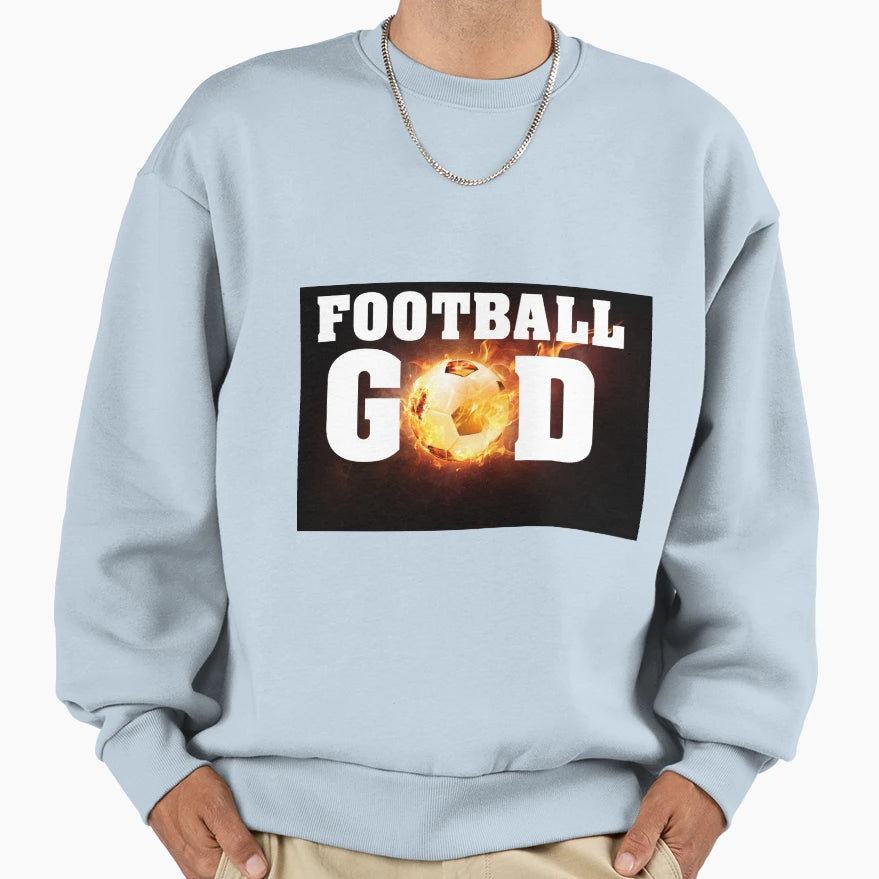 Football God Sweatshirt - Trendy Graphic Men Women - T-Shirt, Sweatshirt, Hoodie