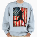 Female Soccer And American Flag Sweatshirt - Custom Art Print Unisex - T-Shirt, Sweatshirt, Hoodie