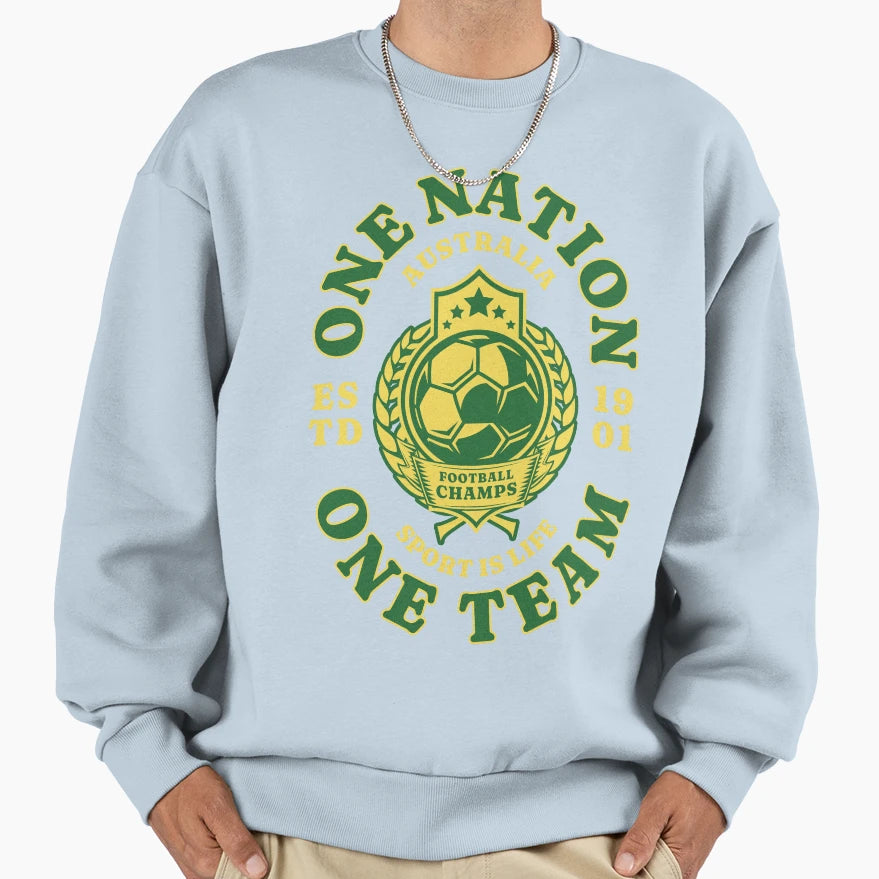One Nation One Team Australia Sweatshirt - Minimalist Print Men Women - T-Shirt, Sweatshirt, Hoodie