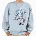 Soccer Goal Soccer Player Blue Sweatshirt - Minimalist Print Men Women - T-Shirt, Sweatshirt, Hoodie