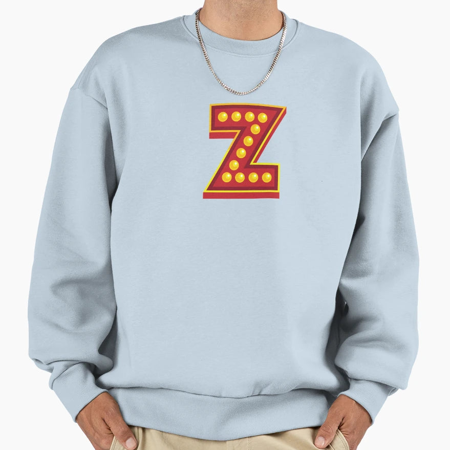 Letter Z Disco Sweatshirt - Fun Novelty Design for Adults - T-Shirt, Sweatshirt, Hoodie