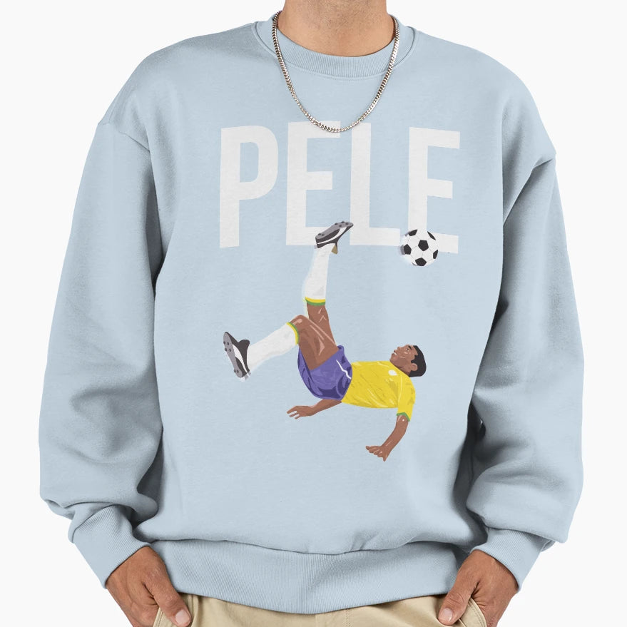 Bicycle Kick Pele Soccer Sweatshirt - Aesthetic Graphic for Adults - T-Shirt, Sweatshirt, Hoodie