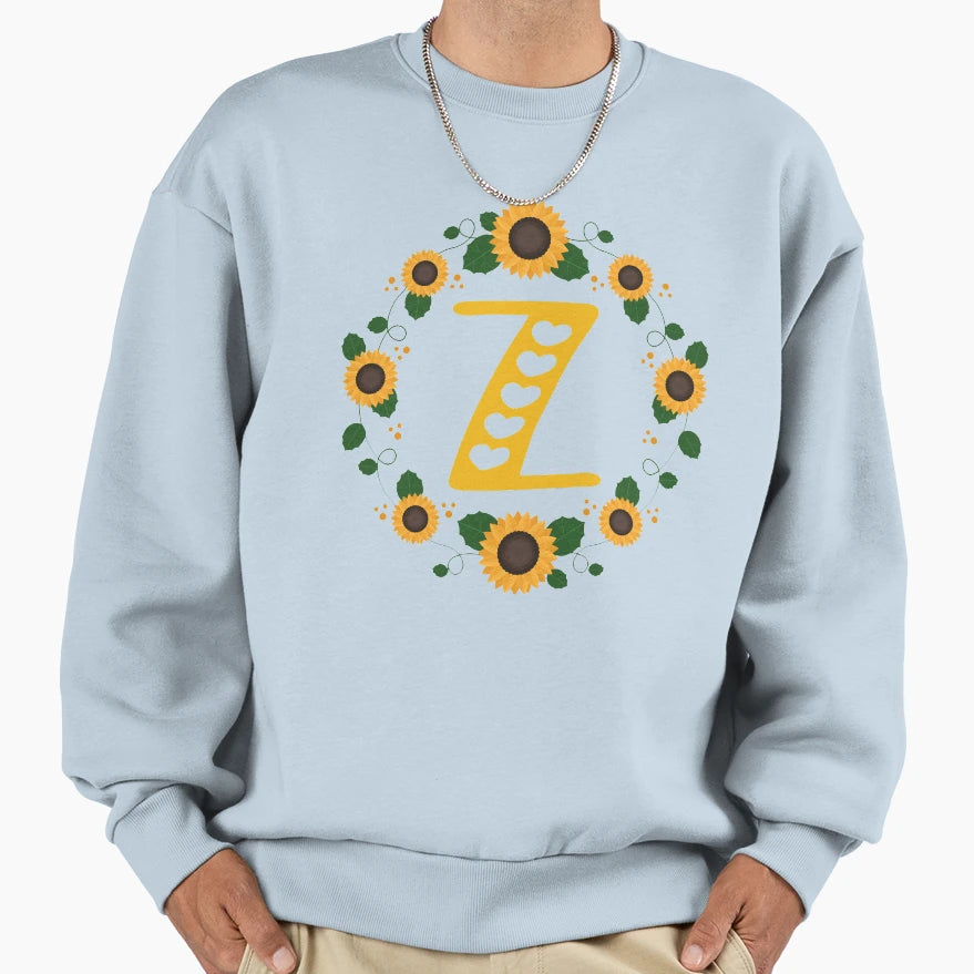 Monogram Letter Z Sweatshirt - Minimalist Print Men Women - T-Shirt, Sweatshirt, Hoodie