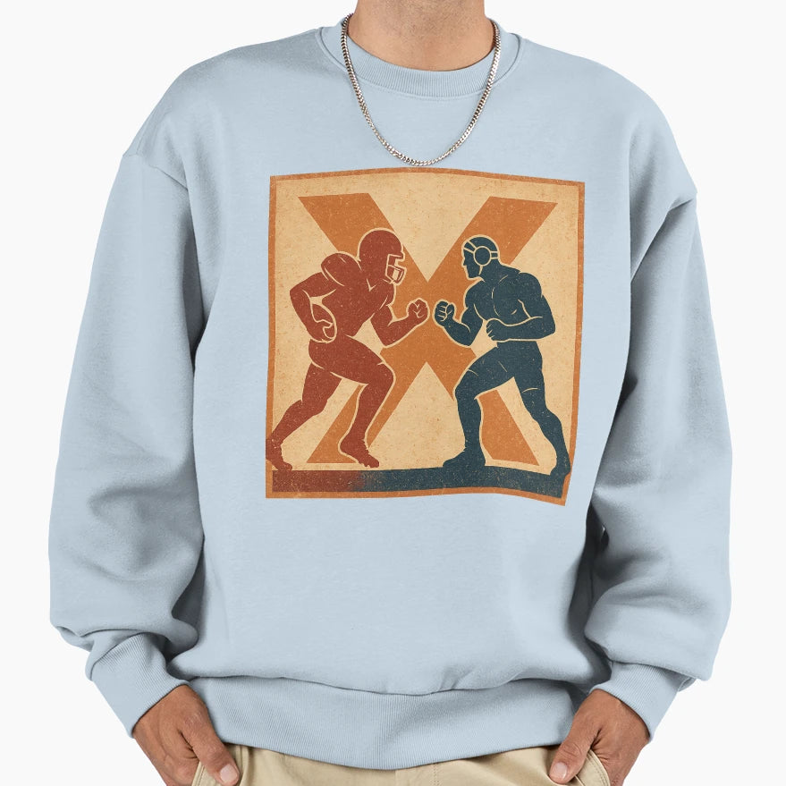 Split Warrior Dual Sport Football Sweatshirt - Trendy Graphic Men Women - T-Shirt, Sweatshirt, Hoodie