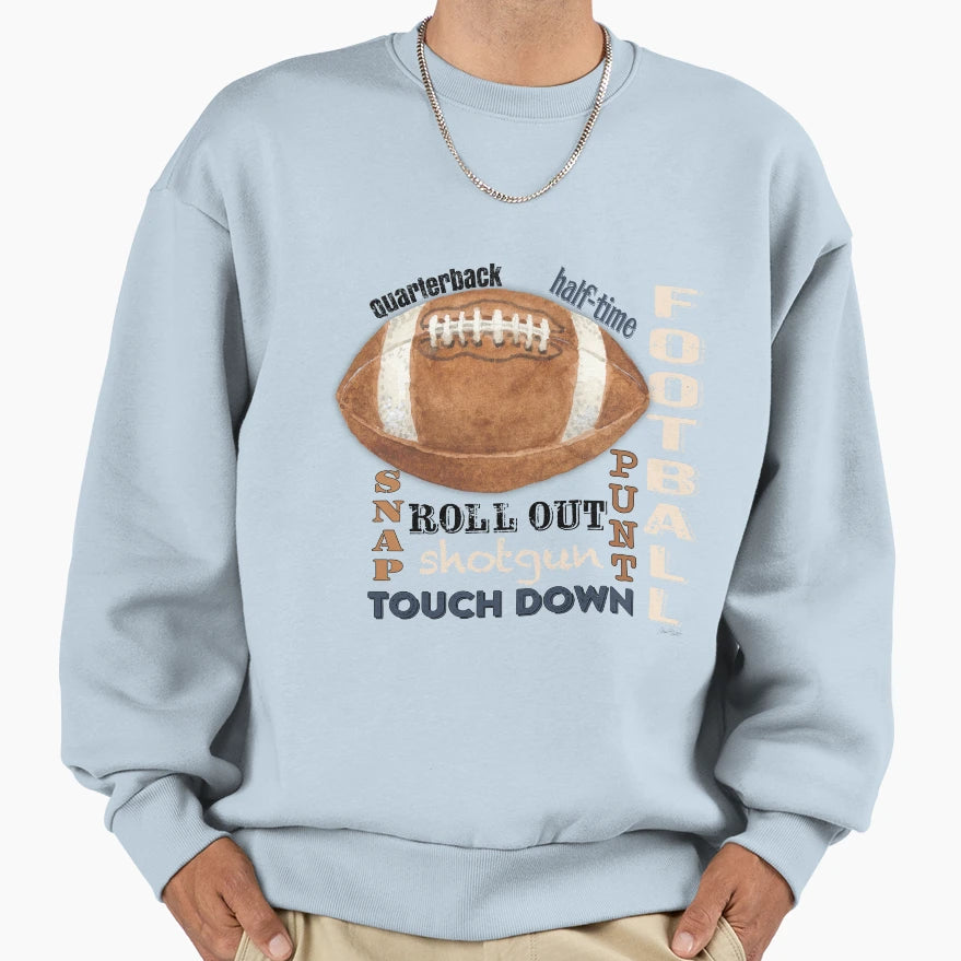 Football Art Sweatshirt - Aesthetic Graphic for Adults - T-Shirt, Sweatshirt, Hoodie