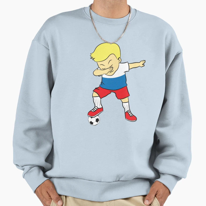 Soccer Player Russia Jersey Dab Sweatshirt - Novelty Apparel for Adults - T-Shirt, Sweatshirt, Hoodie