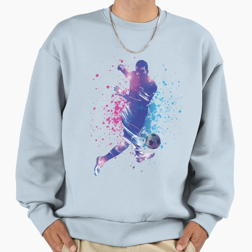 Football Player Sweatshirt - Graphic Print Unisex - T-Shirt, Sweatshirt, Hoodie