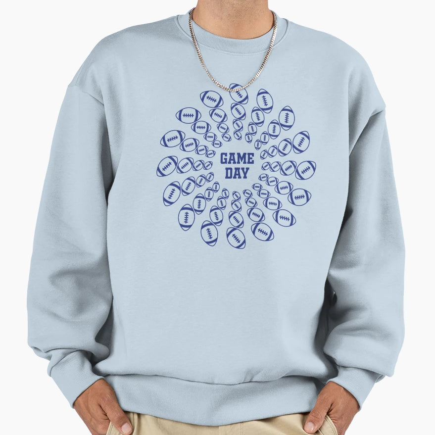 Mandala Game Day American Football Sweatshirt - Unique Graphic for Adults - T-Shirt, Sweatshirt, Hoodie