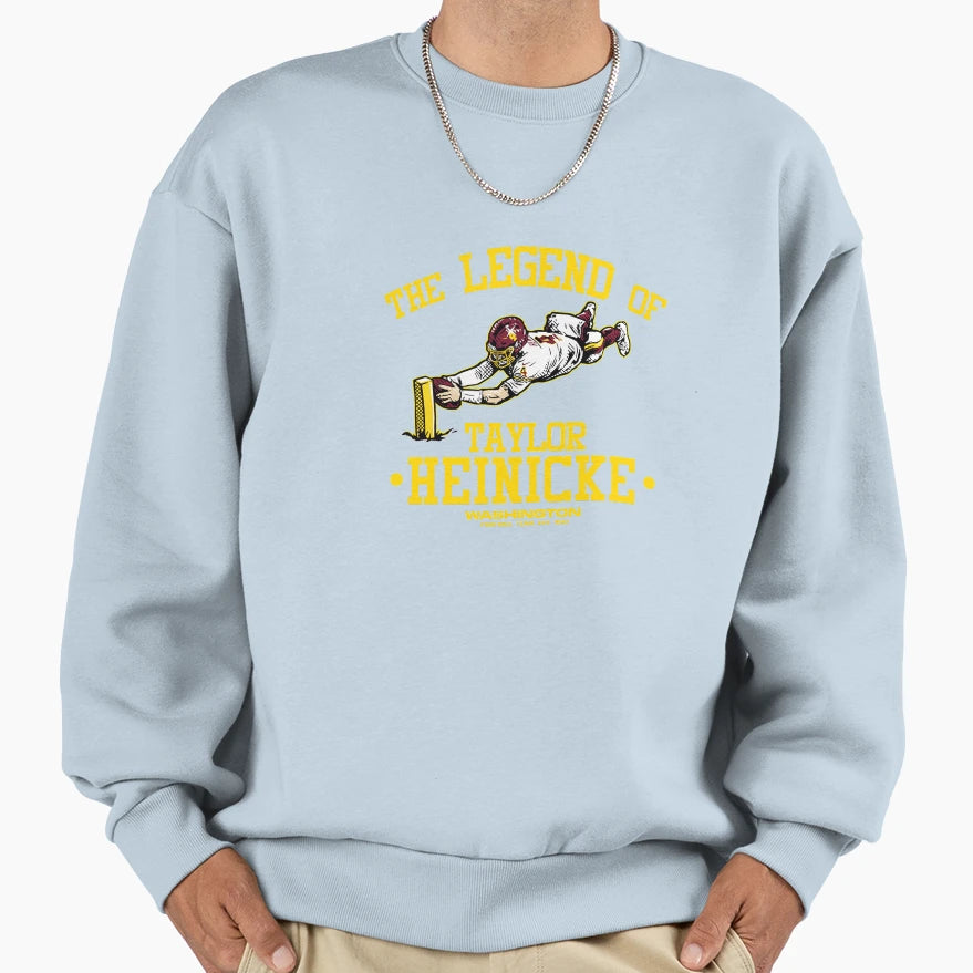 Legend Taylor Heinicke Washington Sweatshirt - Trendy Graphic Unisex - T-Shirt, Sweatshirt, Hoodie