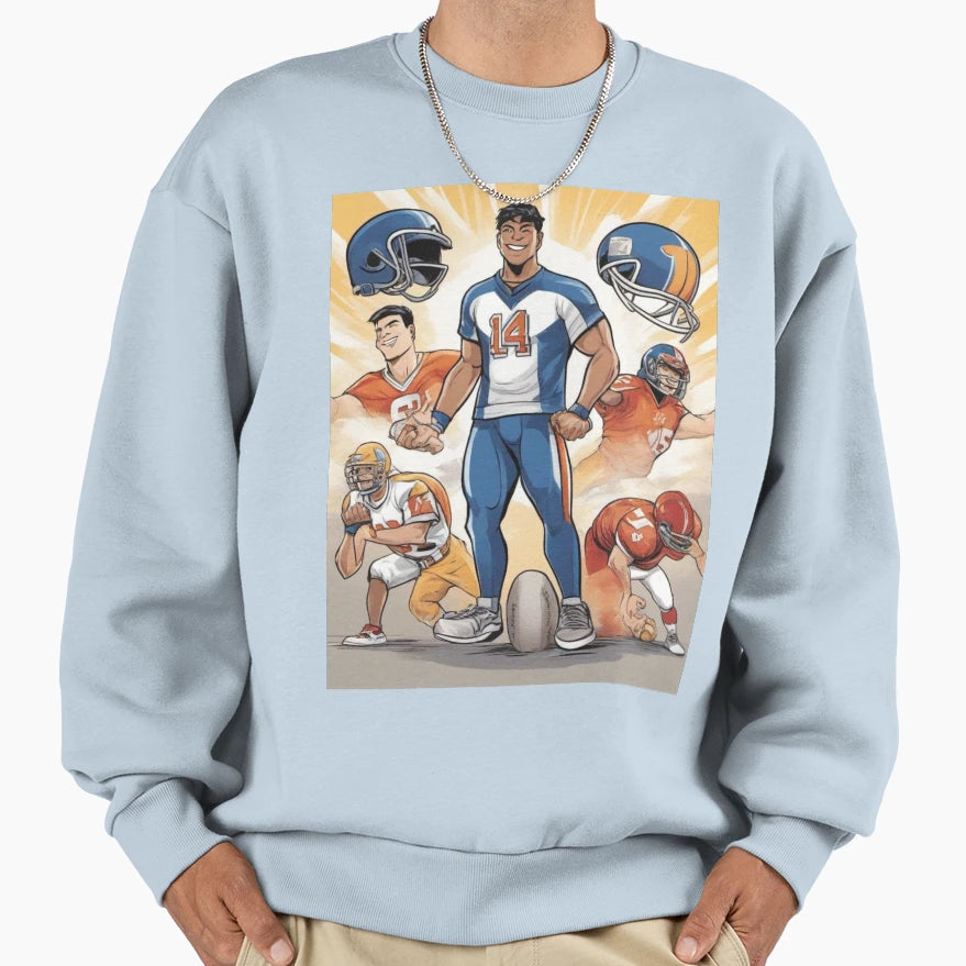 Football Players Sweatshirt - Aesthetic Graphic Unisex - T-Shirt, Sweatshirt, Hoodie