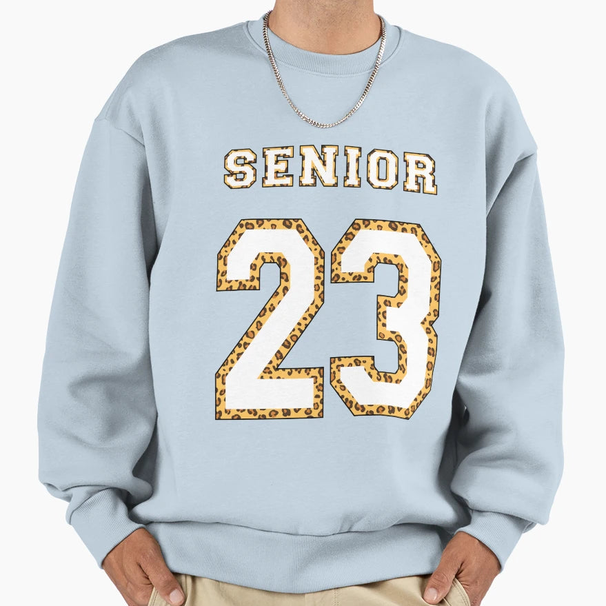 Senior Class 2023 Leopard Sweatshirt - Custom Art Print for Adults - T-Shirt, Sweatshirt, Hoodie