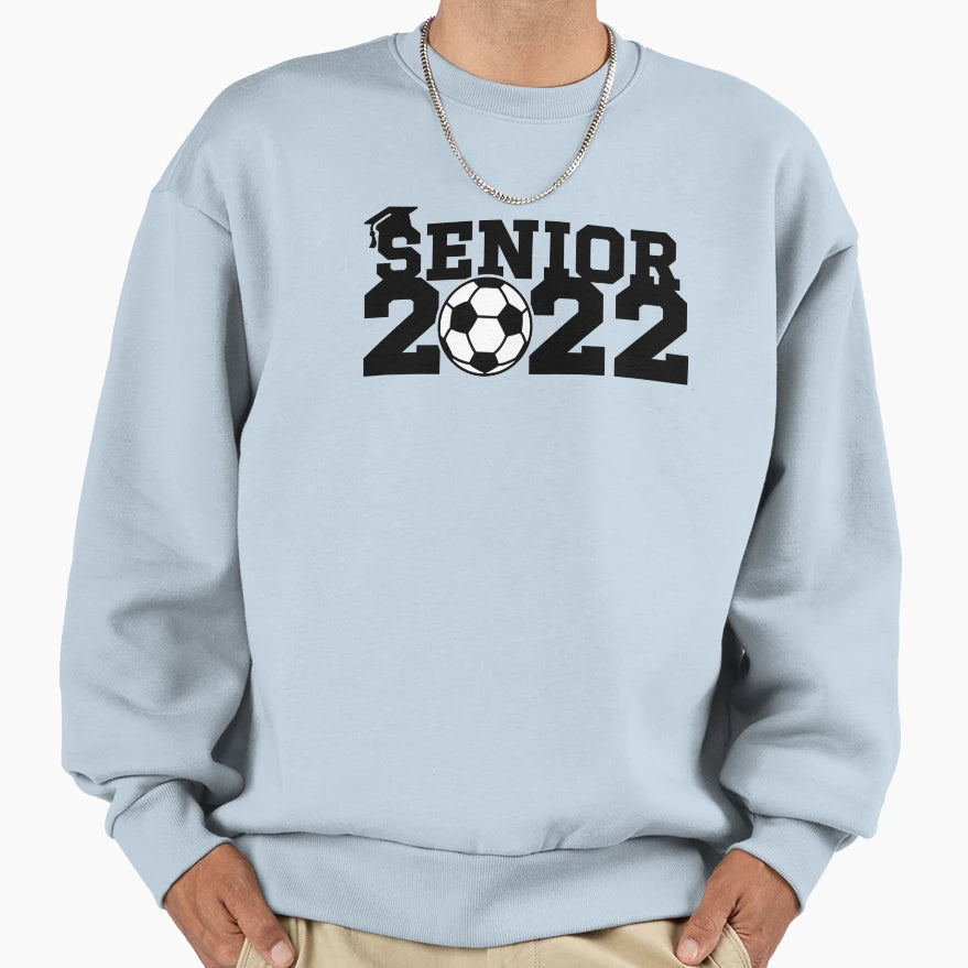 Senior Soccer 2022 Class 2022 Soccer Mom Sweatshirt - Graphic Print Unisex - T-Shirt, Sweatshirt, Hoodie