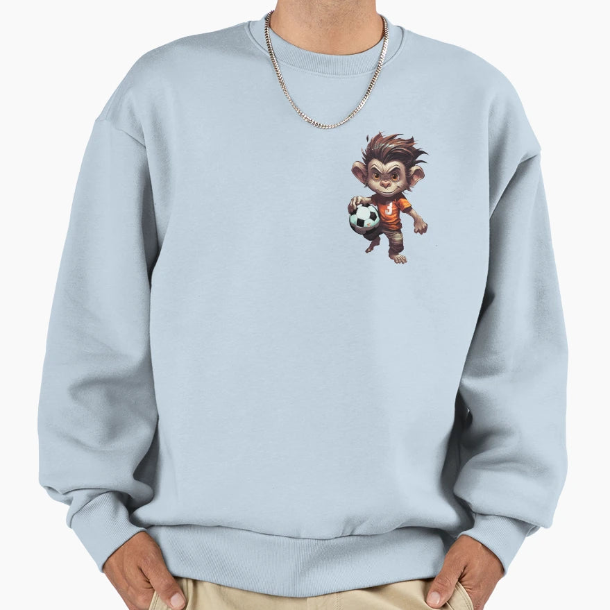 Soccer Monkey Sweatshirt - Casual Everyday Wear for Adults - T-Shirt, Sweatshirt, Hoodie