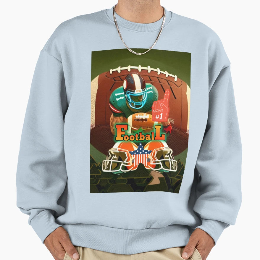 Generic American Football Lover Sweatshirt - Casual Everyday Wear Unisex - T-Shirt, Sweatshirt, Hoodie