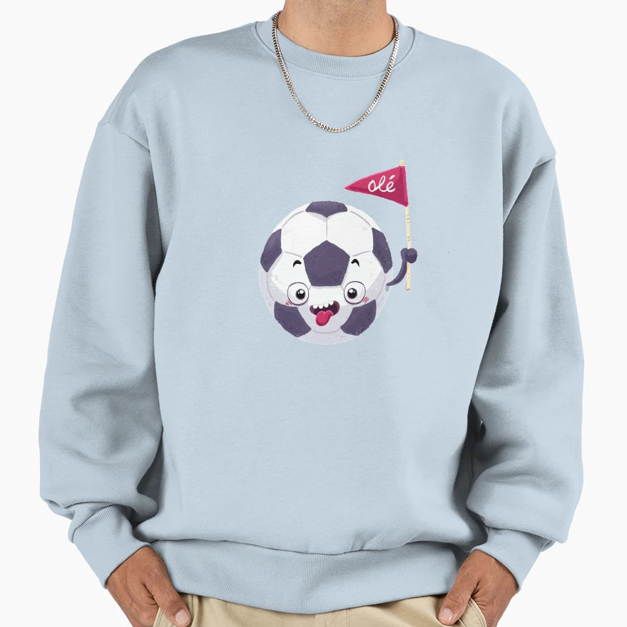 Football Face Sweatshirt - Casual Everyday Wear for Adults - T-Shirt, Sweatshirt, Hoodie