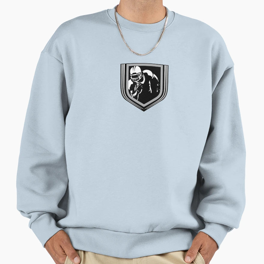 Football Fan Silver And Black Sweatshirt - Novelty Apparel Men Women - T-Shirt, Sweatshirt, Hoodie