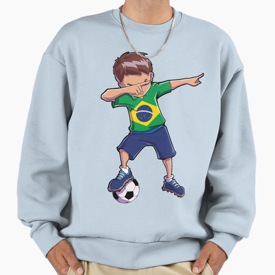Dabbing Soccer Brazil Brazilian T-Shirt - Casual Everyday Wear Men Women - T-Shirt, Sweatshirt, Hoodie
