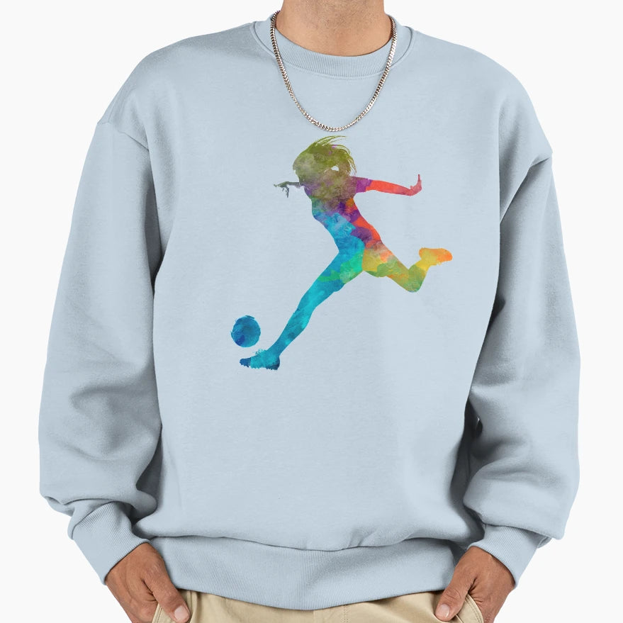 Soccer Player 01 Watercolor Sweatshirt - Casual Everyday Wear for Adults - T-Shirt, Sweatshirt, Hoodie
