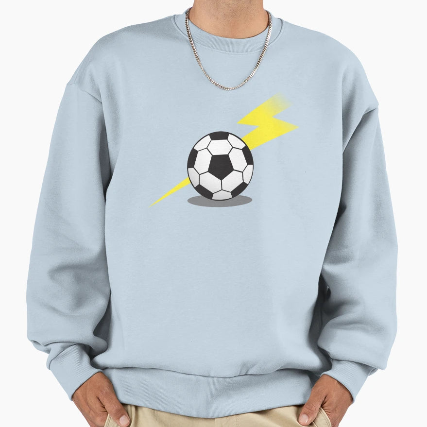 Soccer Football Lightning Bolt Sweatshirt - Trendy Graphic Unisex - T-Shirt, Sweatshirt, Hoodie