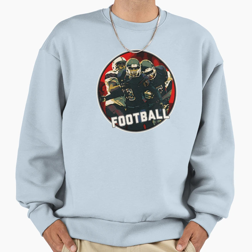 Football Season Red Art Helmet Sweatshirt - Unique Graphic for Adults - T-Shirt, Sweatshirt, Hoodie