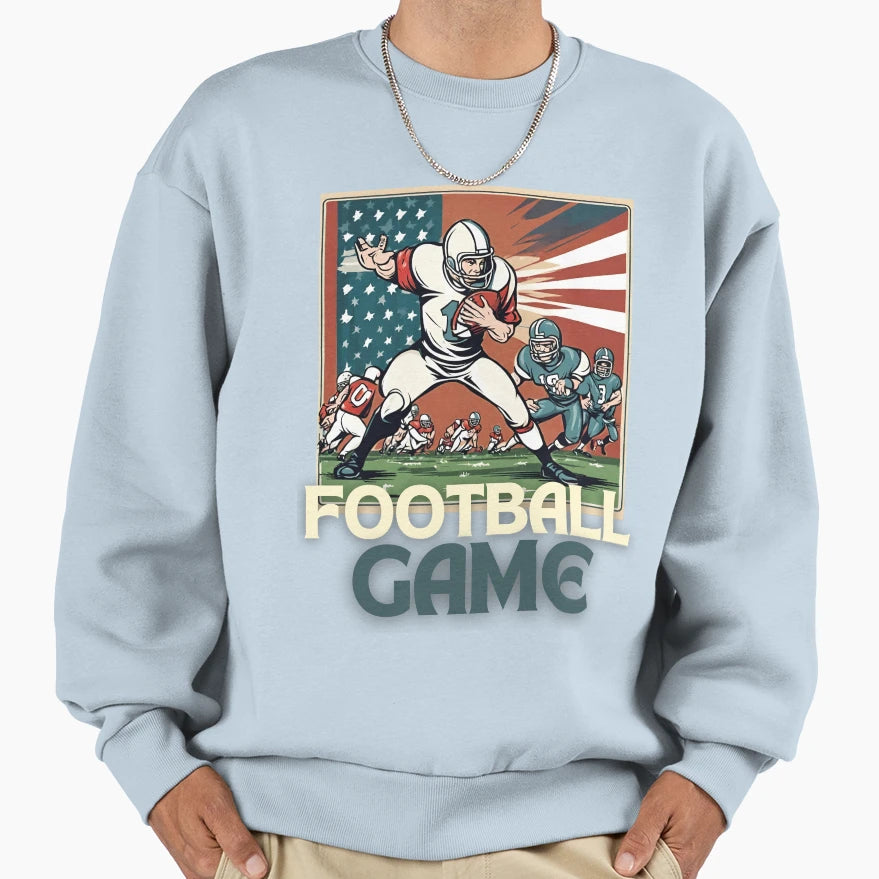 American Foot Ball Sweatshirt - Graphic Print Unisex - T-Shirt, Sweatshirt, Hoodie