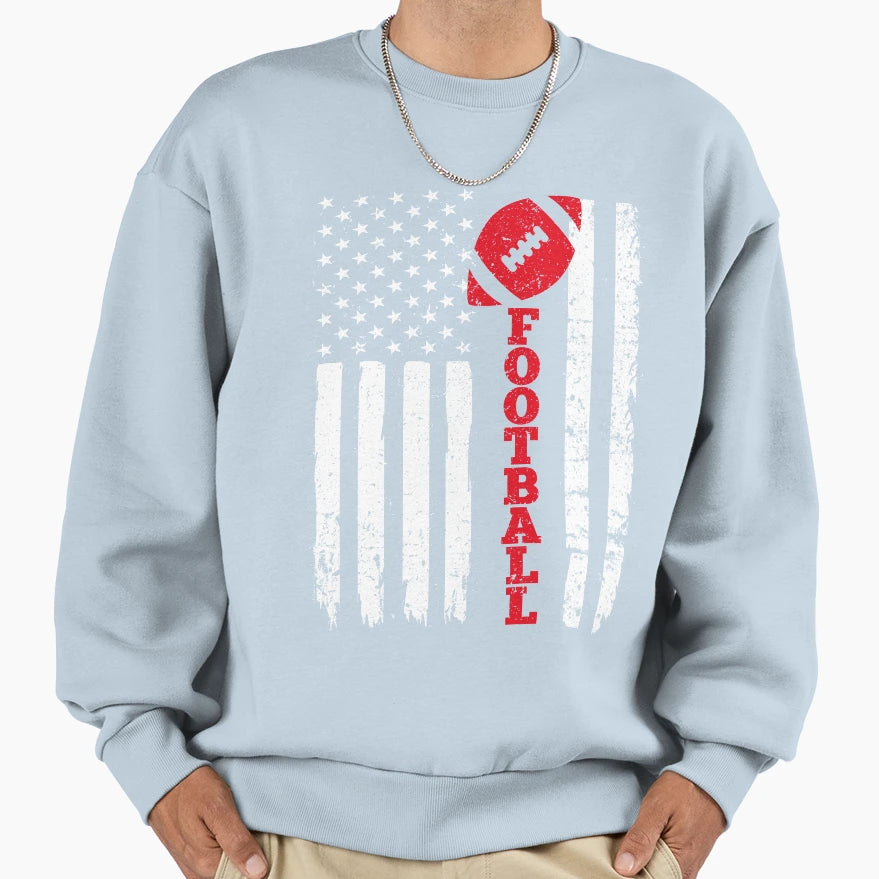 Football Flag Sweatshirt - Aesthetic Graphic Men Women - T-Shirt, Sweatshirt, Hoodie