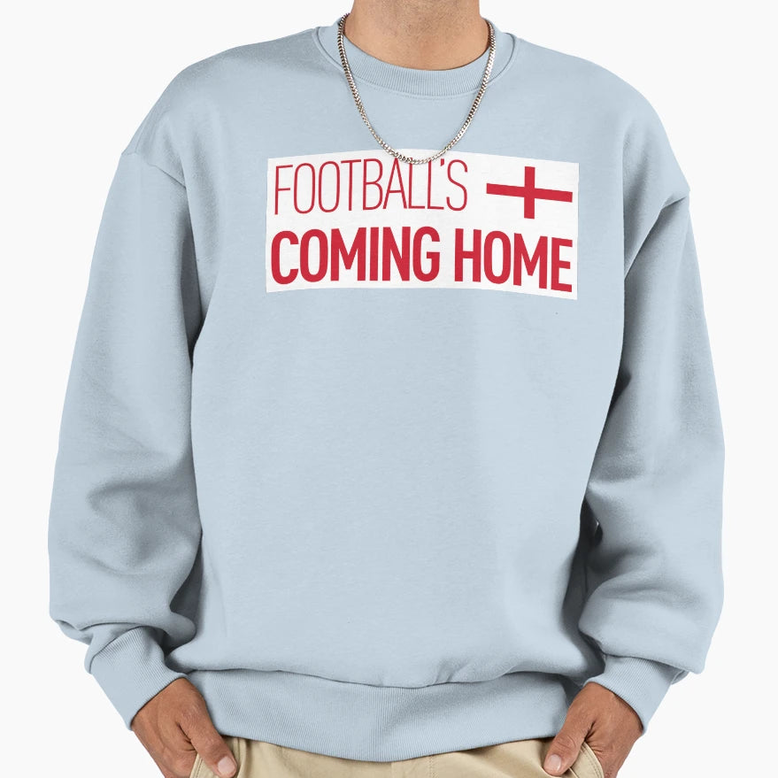 Footballs Coming Home England Sweatshirt - Novelty Apparel for Adults - T-Shirt, Sweatshirt, Hoodie