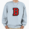 Letter B Two Color Red Sweatshirt - Graphic Print Men Women - T-Shirt, Sweatshirt, Hoodie