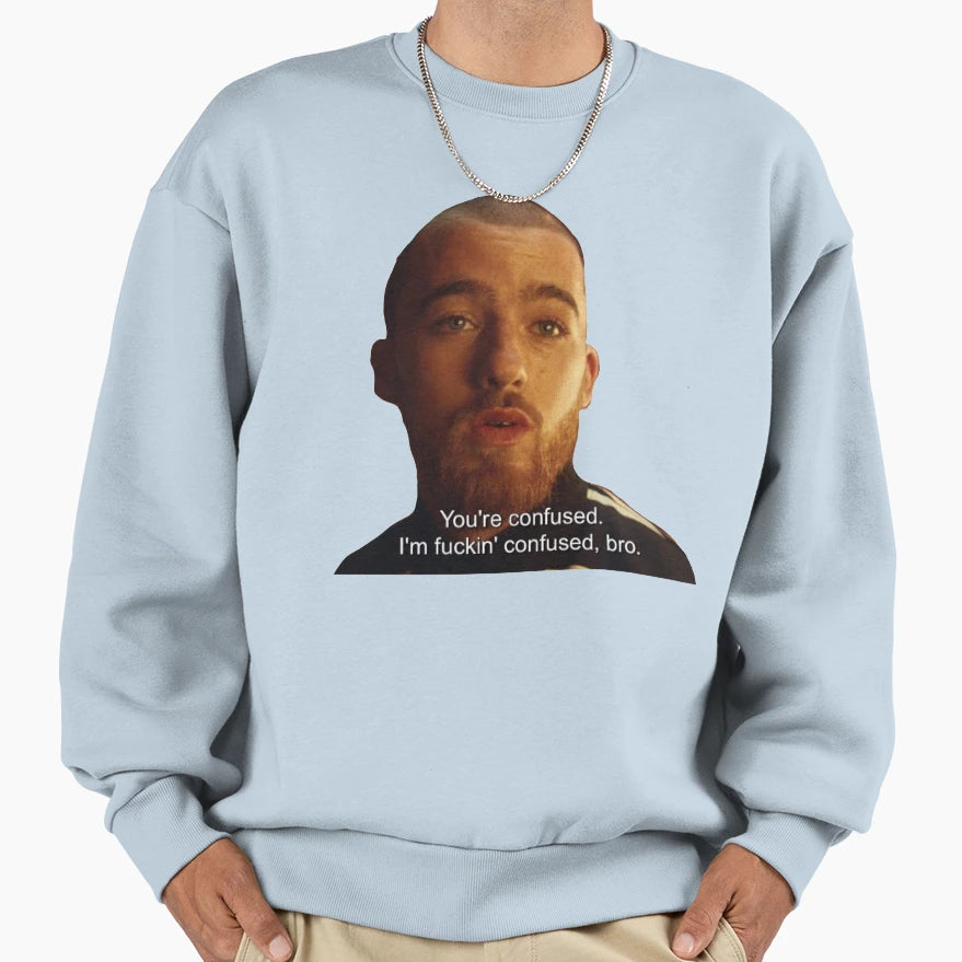 Fezco Confused Sweatshirt - Trendy Graphic Men Women - T-Shirt, Sweatshirt, Hoodie