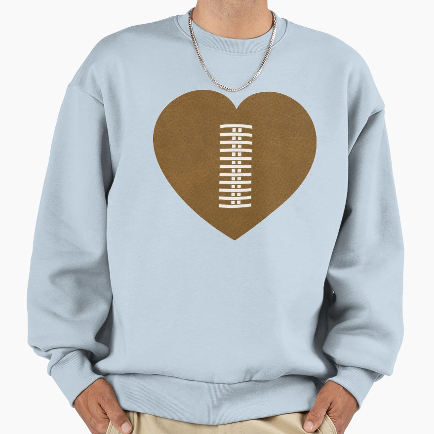 Football Love Sweatshirt - Minimalist Print Men Women - T-Shirt, Sweatshirt, Hoodie
