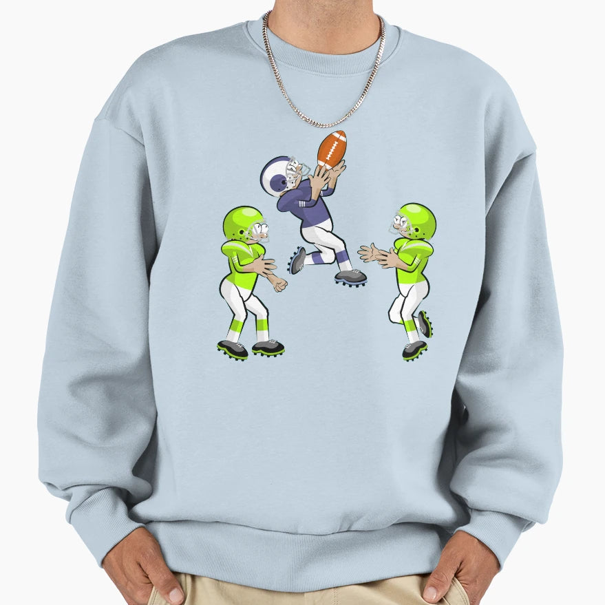 American Football Cartoon 33 41 Sweatshirt - Trendy Graphic for Adults - T-Shirt, Sweatshirt, Hoodie