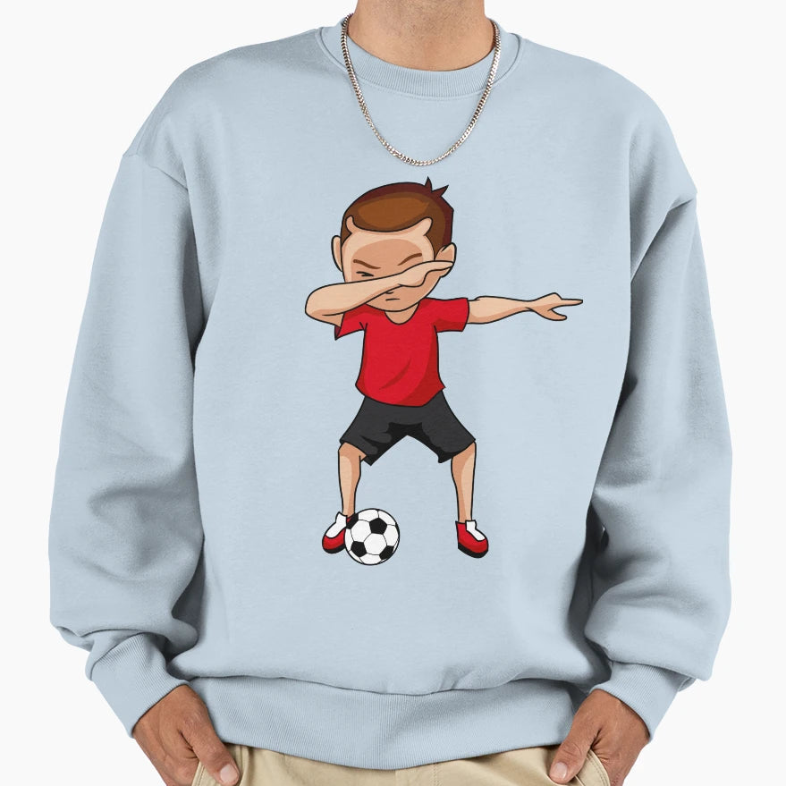 Dabbing Soccer Sweatshirt - Aesthetic Graphic for Adults - T-Shirt, Sweatshirt, Hoodie