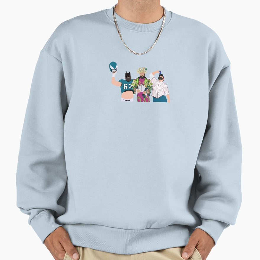 Jason Kelces Iconic Philly Moments Sweatshirt - Fun Novelty Design Unisex - T-Shirt, Sweatshirt, Hoodie