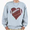 Football Heart Sweatshirt - Custom Art Print for Adults - T-Shirt, Sweatshirt, Hoodie