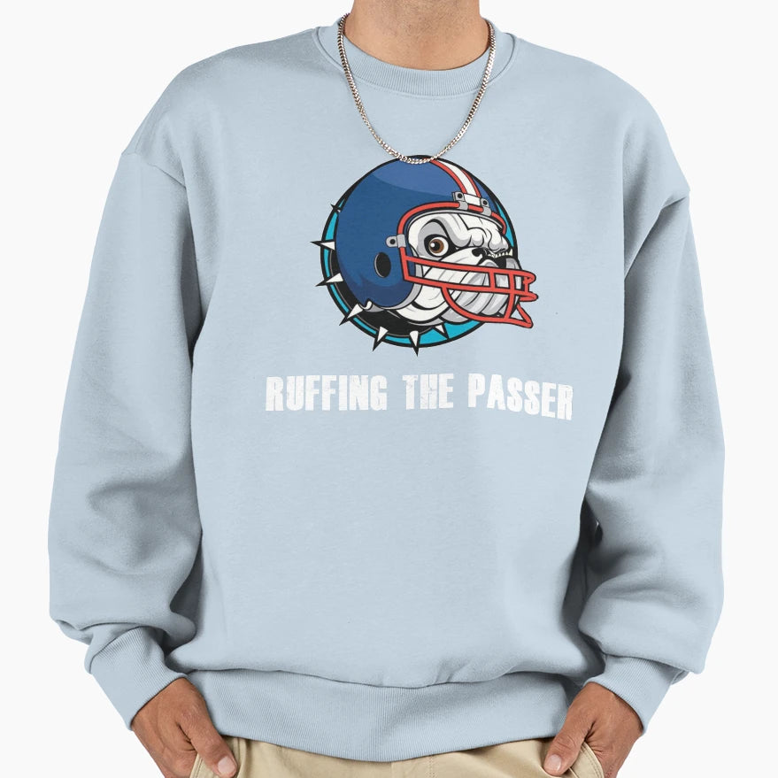 Funny Dog Funny Football Ruffing T-Shirt - Casual Everyday Wear Unisex - T-Shirt, Sweatshirt, Hoodie