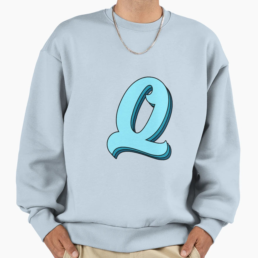 Blue Q Sweatshirt - Trendy Graphic Unisex - T-Shirt, Sweatshirt, Hoodie