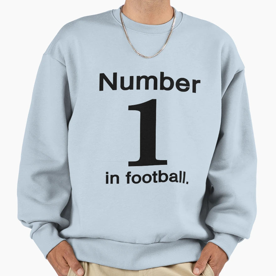 Number 1 Football Sweatshirt - Minimalist Print Men Women - T-Shirt, Sweatshirt, Hoodie