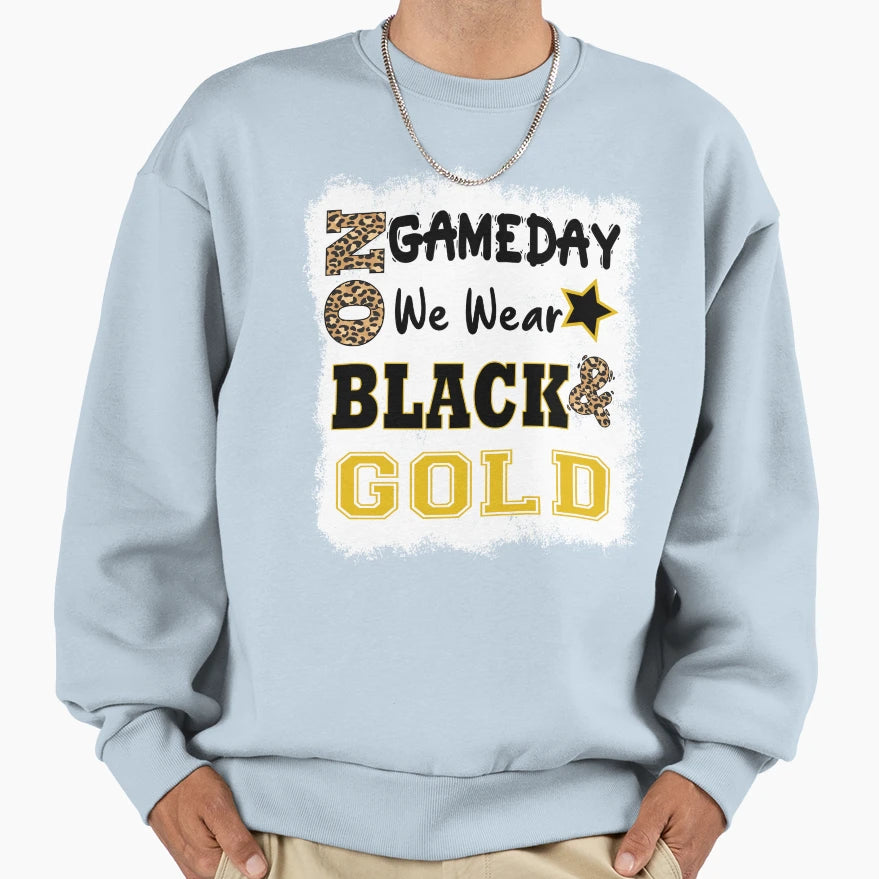 Gameday Football We Wear Gold And Sweatshirt - Minimalist Print Unisex - T-Shirt, Sweatshirt, Hoodie