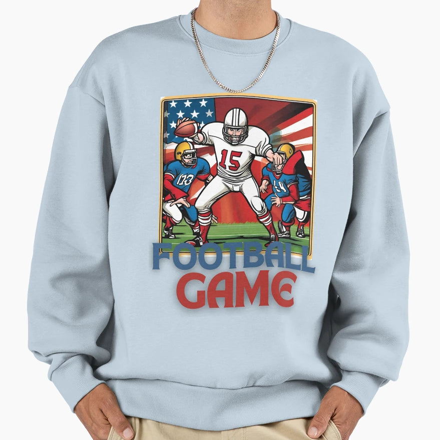 American Foot Ball Sweatshirt - Custom Art Print for Adults - T-Shirt, Sweatshirt, Hoodie
