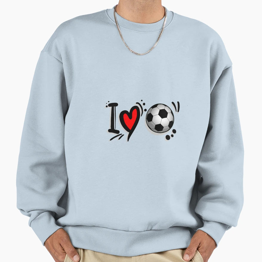 I Love Football Sweatshirt - Trendy Graphic for Adults - T-Shirt, Sweatshirt, Hoodie