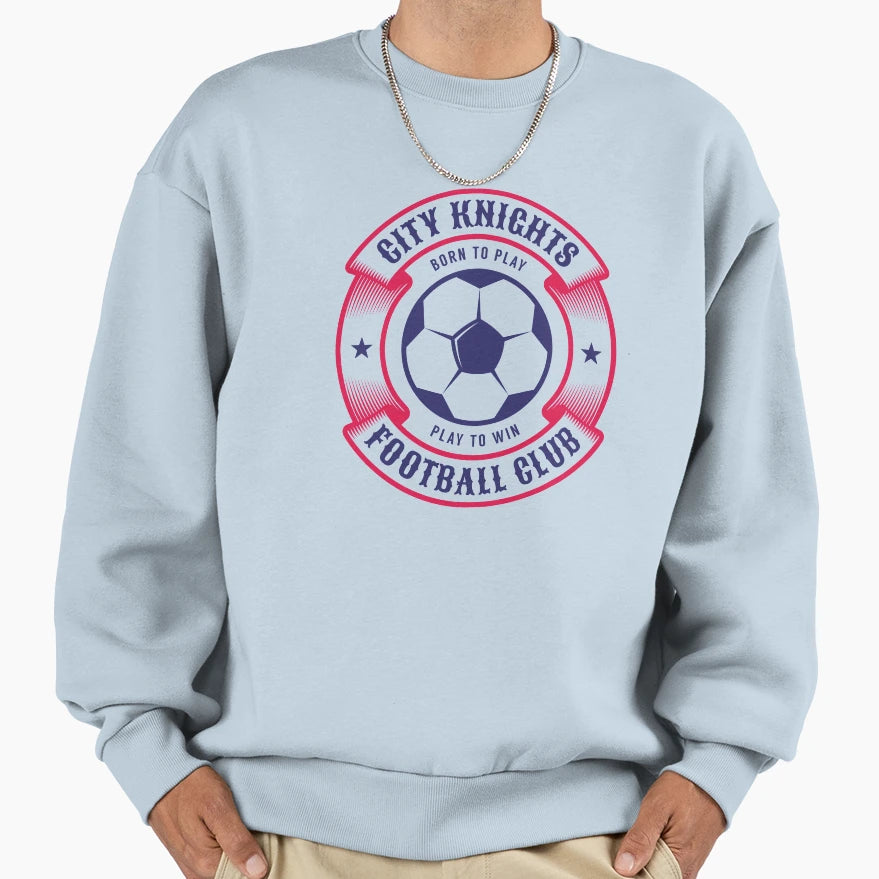 Two Color Football Round Emblem Sweatshirt - Aesthetic Graphic Unisex - T-Shirt, Sweatshirt, Hoodie