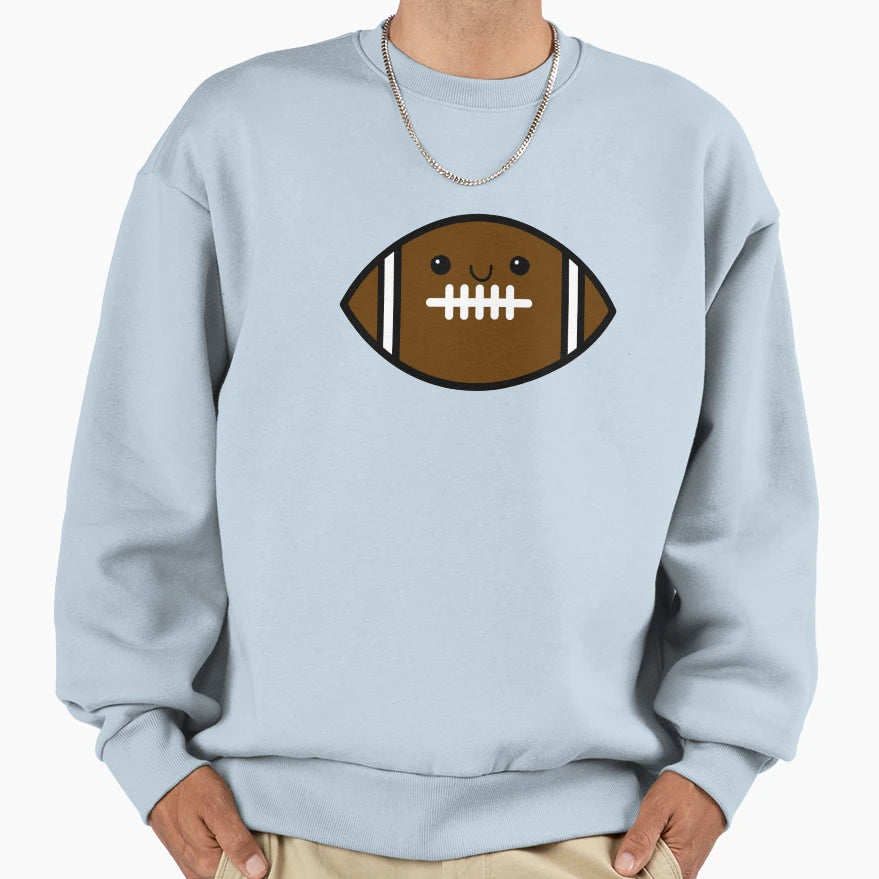 Cutey Face Football Friend Sweatshirt - Graphic Print Men Women - T-Shirt, Sweatshirt, Hoodie