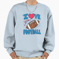 I Ove Football Sweatshirt - Graphic Print Men Women - T-Shirt, Sweatshirt, Hoodie