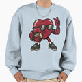 Heart Playing Football Valentine Sweatshirt - Unique Graphic for Adults - T-Shirt, Sweatshirt, Hoodie