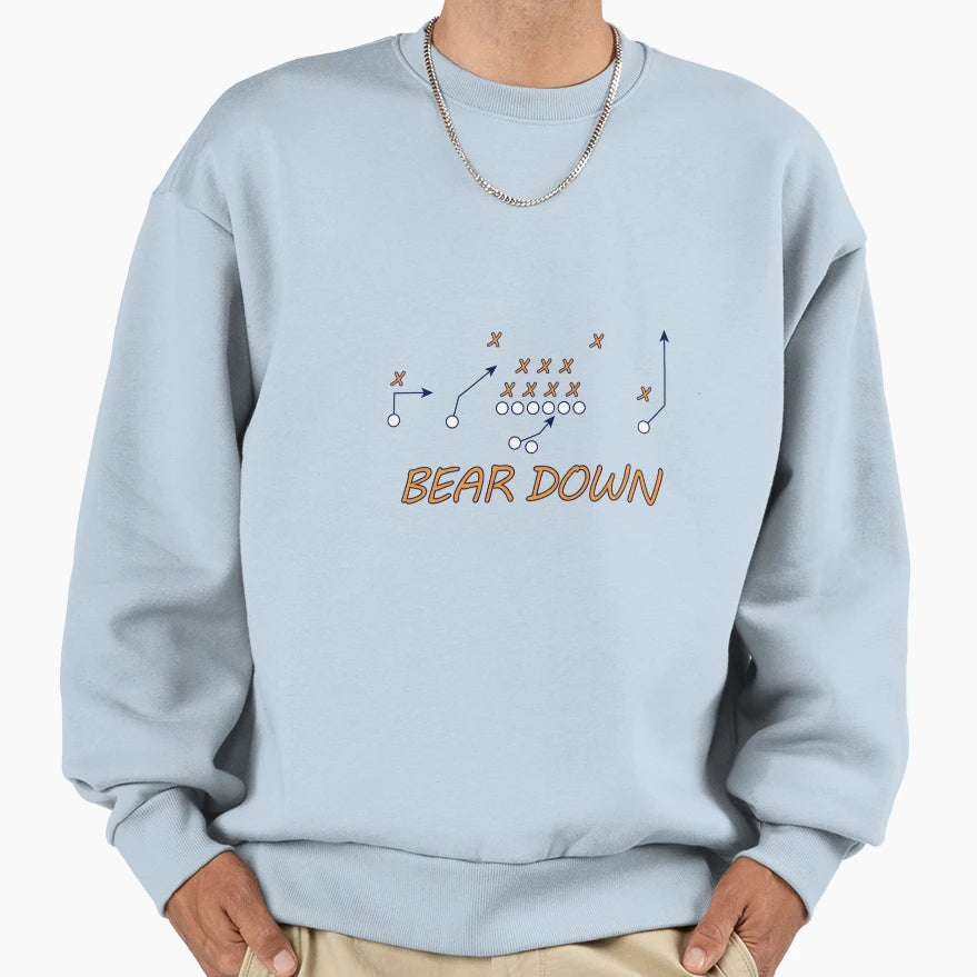 Chicago Bears Playbook Bear Down Sweatshirt - Fun Novelty Design Unisex - T-Shirt, Sweatshirt, Hoodie