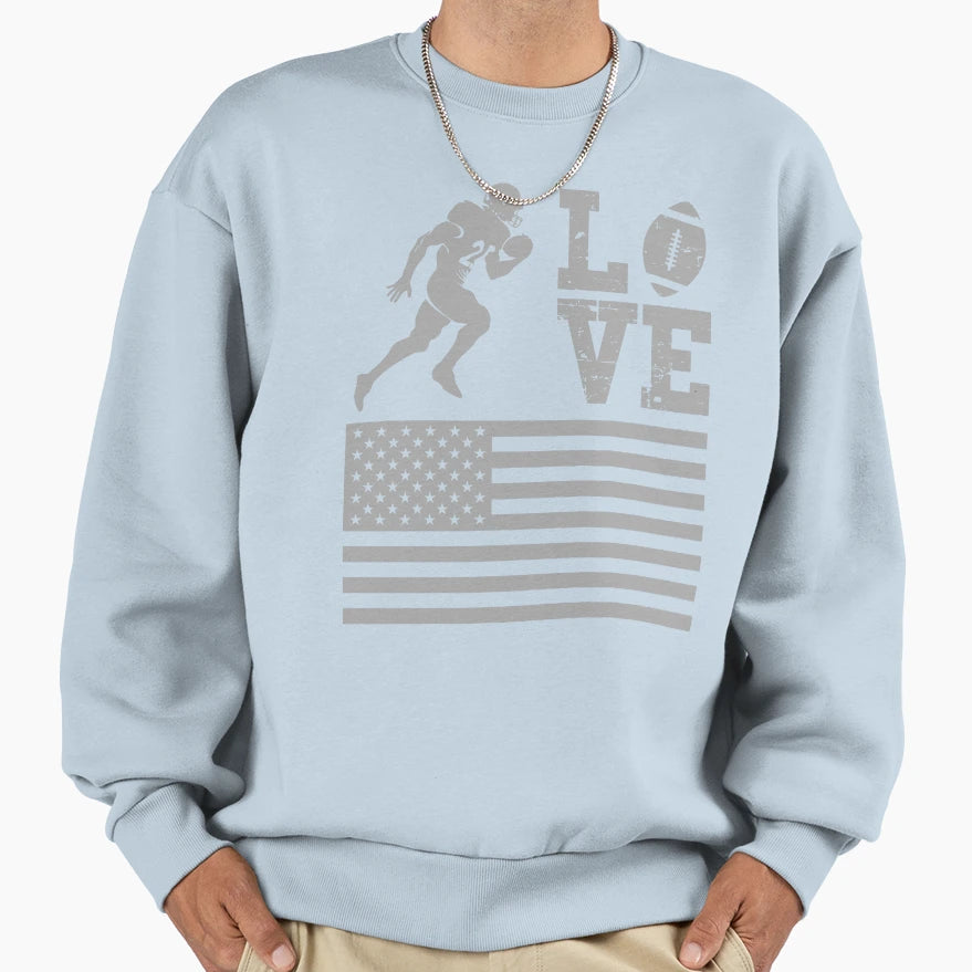 American Football Game Day True Sweatshirt - Aesthetic Graphic for Adults - T-Shirt, Sweatshirt, Hoodie