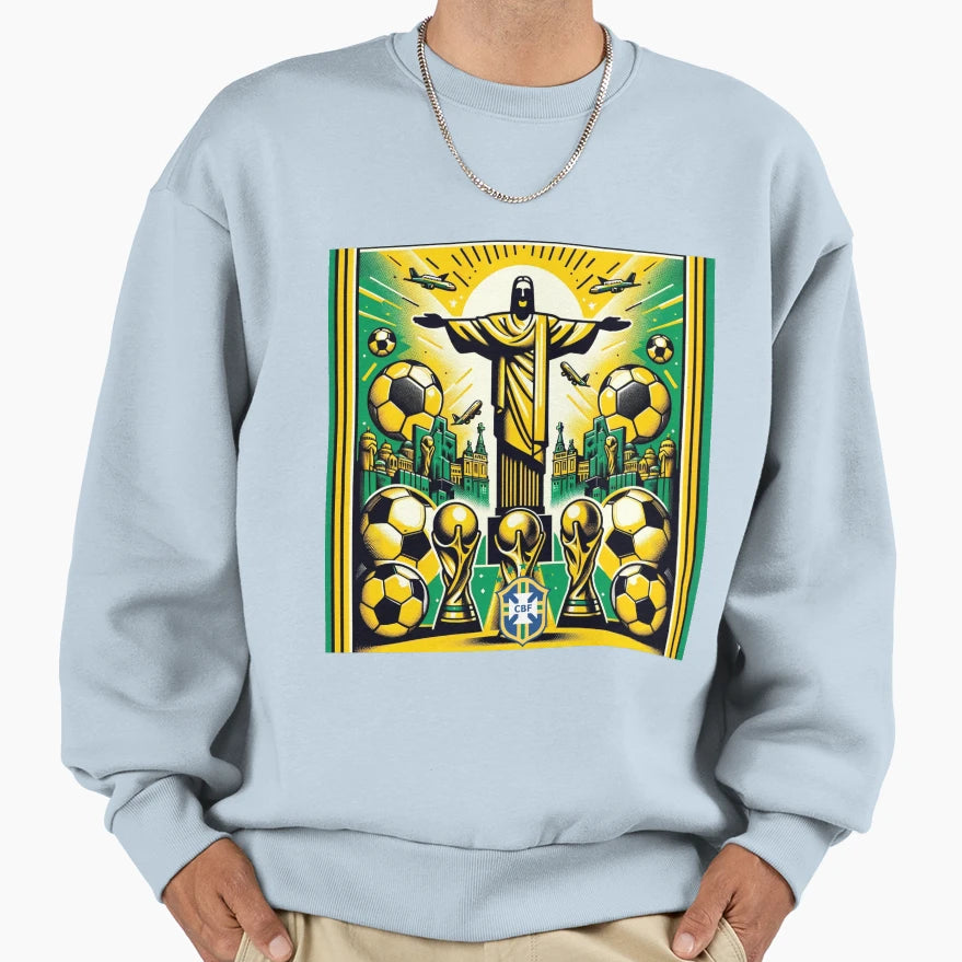 Brazil Football Soccer Artwork Sweatshirt - Novelty Apparel Unisex - T-Shirt, Sweatshirt, Hoodie