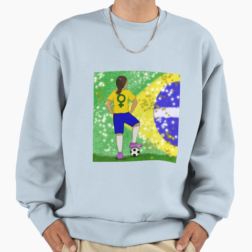 Brazil Womens Soccer Team Sports Sweatshirt - Trendy Graphic Men Women - T-Shirt, Sweatshirt, Hoodie