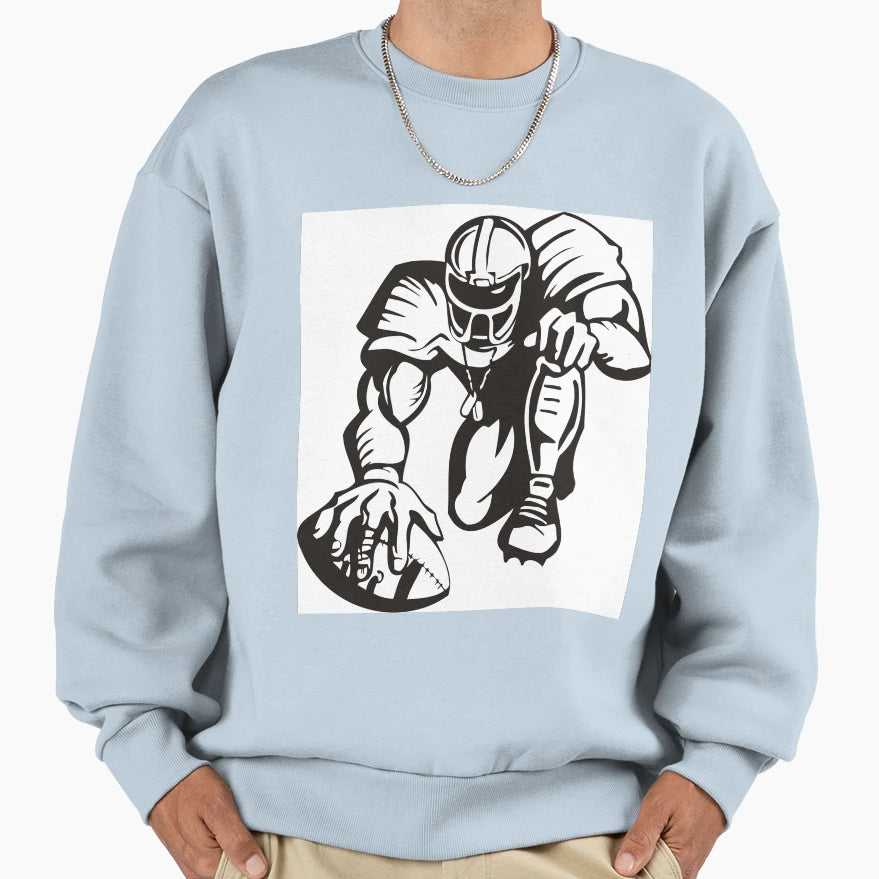 Strong American Football Player Sweatshirt - Unique Graphic Unisex - T-Shirt, Sweatshirt, Hoodie